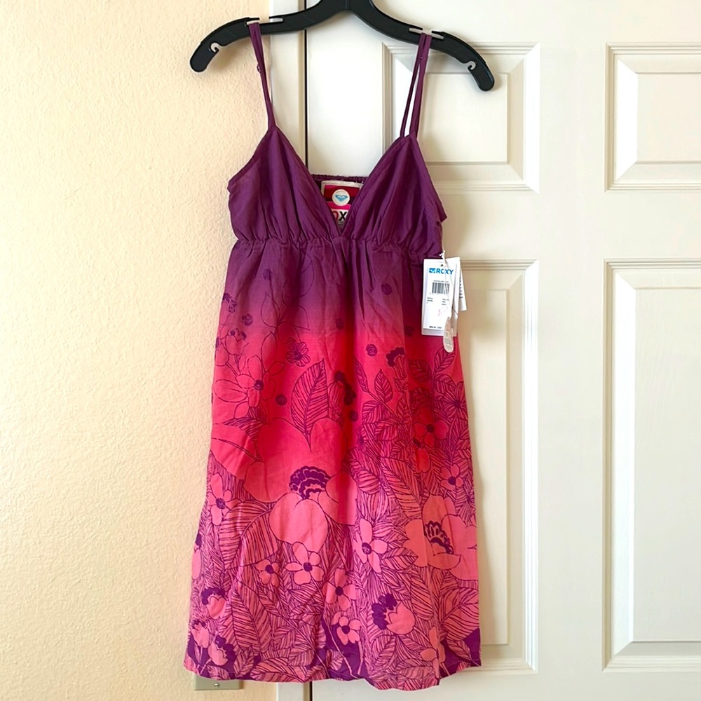 Roxy Purple and Pink Floral Dress